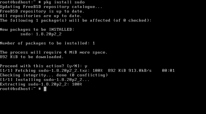 Install Sudo on FreeBSD