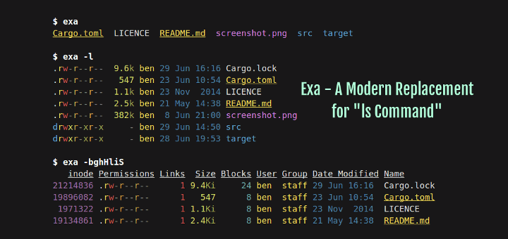 Exa - Linux ls Command Replacement