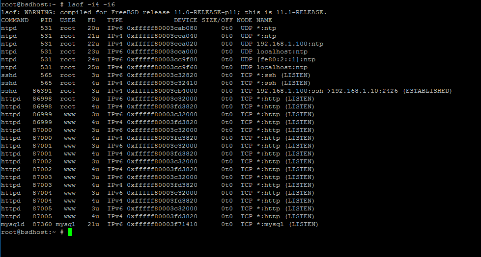 List Sockets Using lsof Command