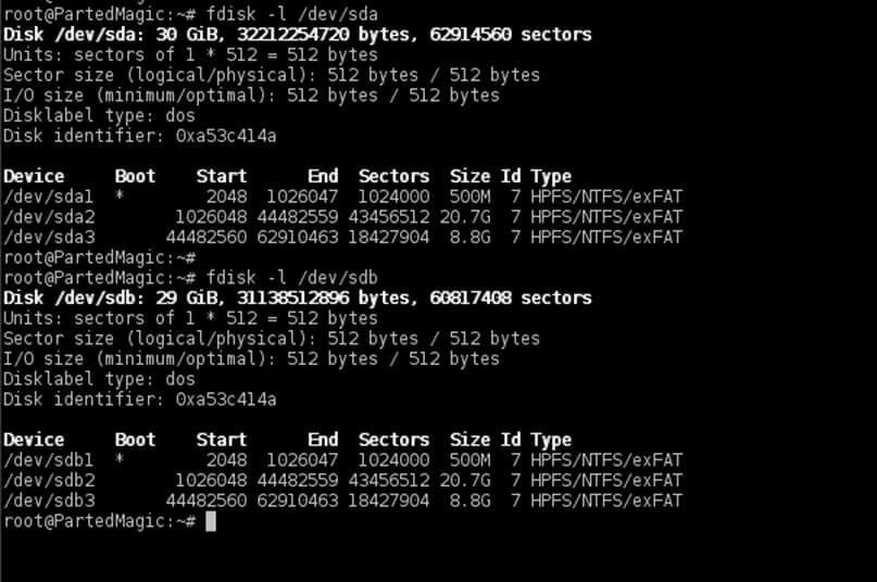 Verify Partition Table