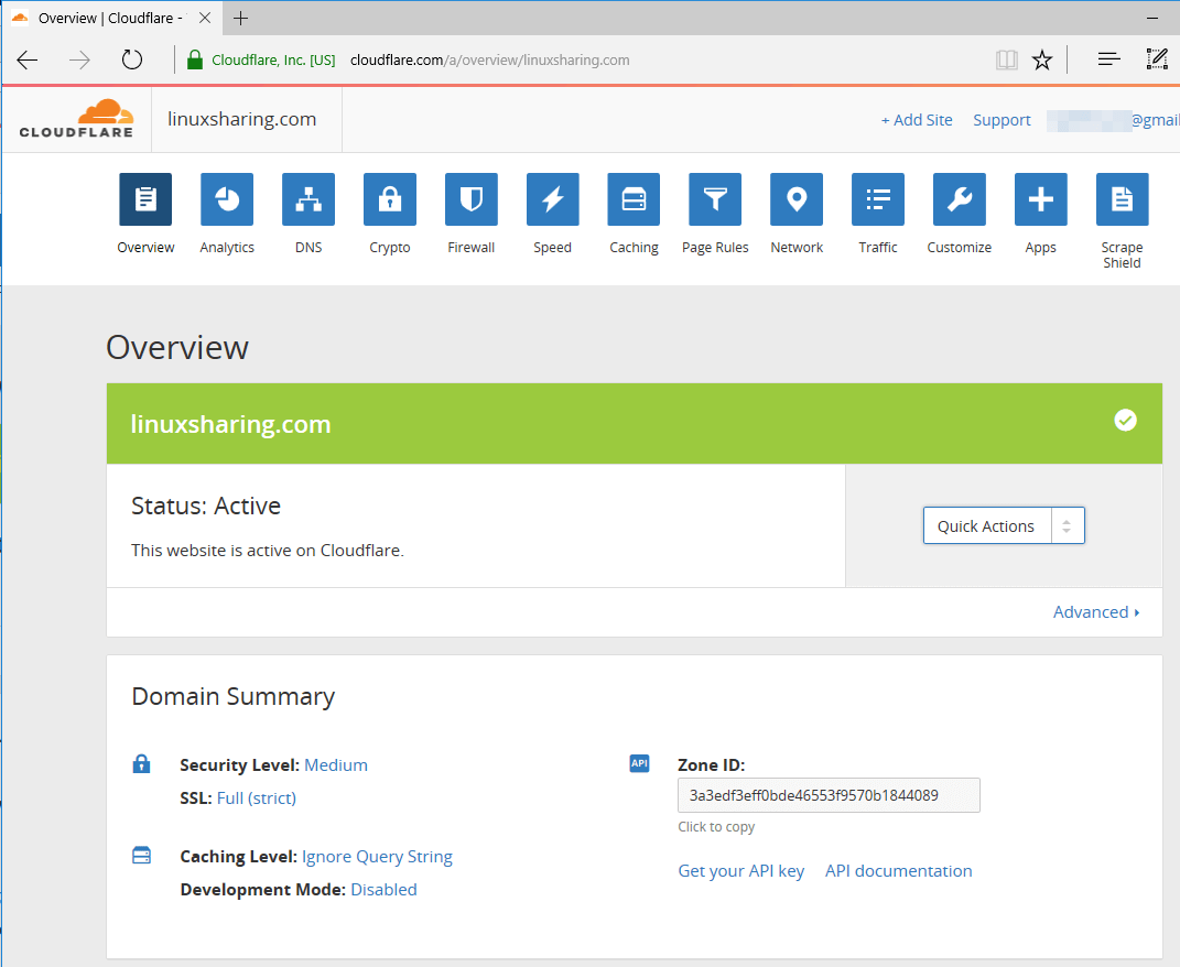 WordPress Domain Active on CloudFlare