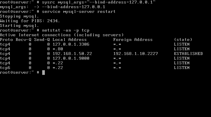 Bind MariaDB to Loopback Address