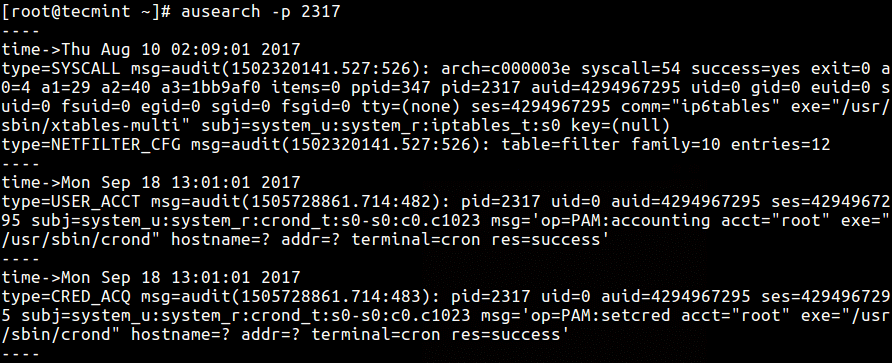 Check Linux Process Logs