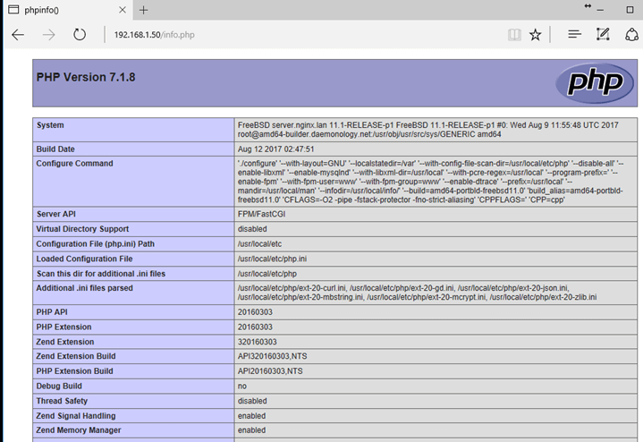 Check PHP Information in FreeBSD