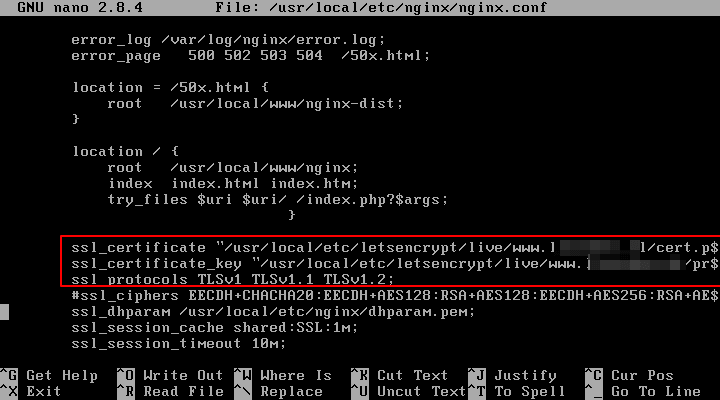 Configure SSL for Nginx