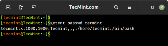 Fetch User Info in Linux