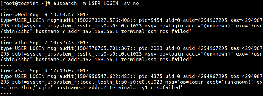 Find Failed Login Attempts in Logs