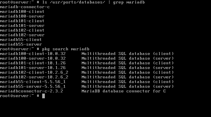 Find MariaDB Packages