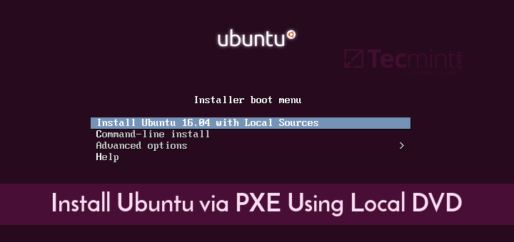 Install Ubuntu via PXE Using Local DVD
