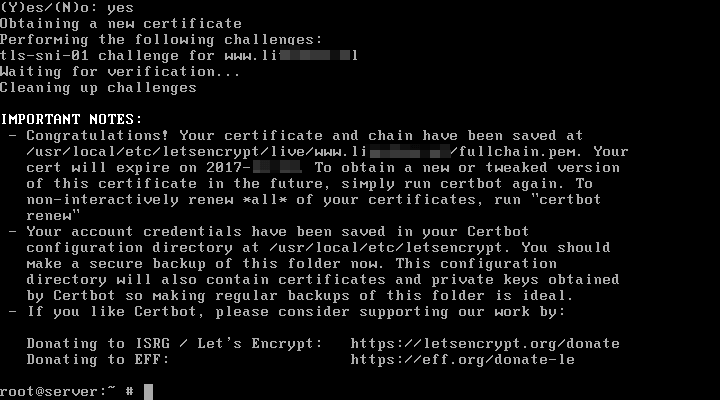 Lets Encrypt Summary