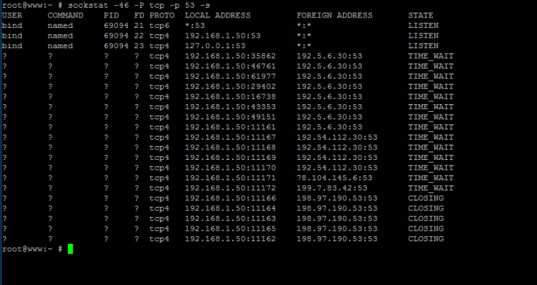 15 Useful 'Sockstat Command Examples' to Find Open Ports in FreeBSD