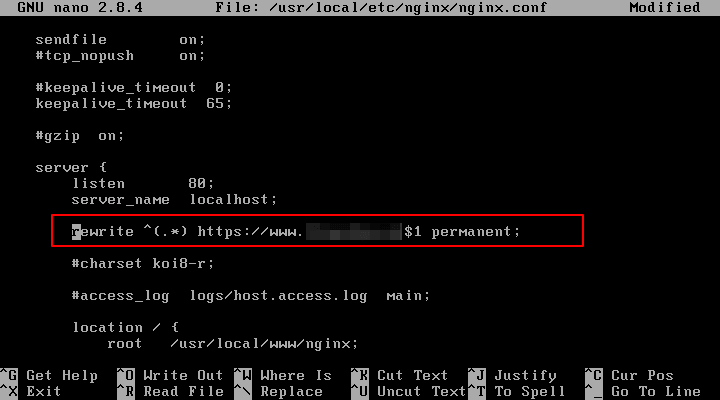 Nginx Redirect HTTP to HTTPS