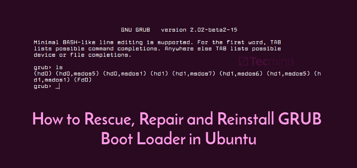 Recover Reinstall Ubuntu Grub Boot Loader