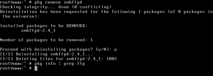  Eliminar paquete en FreeBSD 