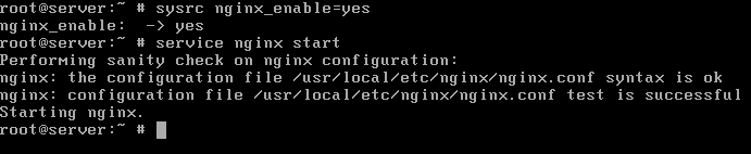  Iniciar y habilitar Nginx en FreeBSD 