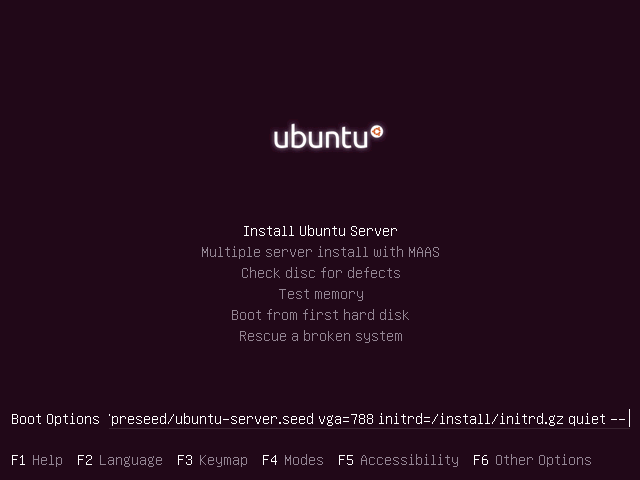 Opciones de arranque de Ubuntu