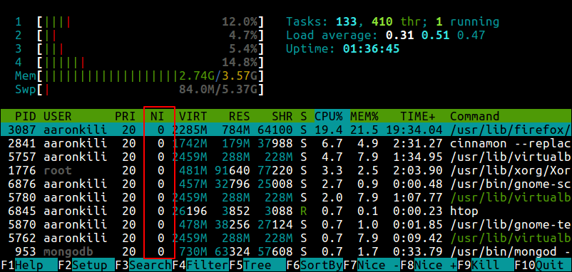 htop command