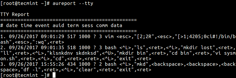 Audit User TTY in Linux