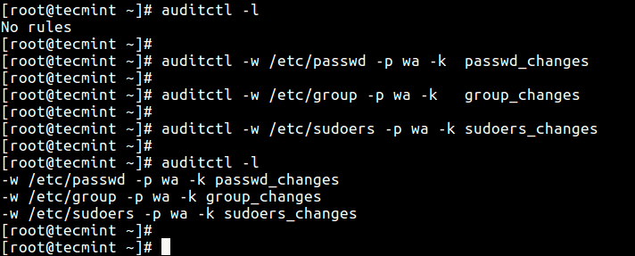 Add Auditd Rules Using Auditctl