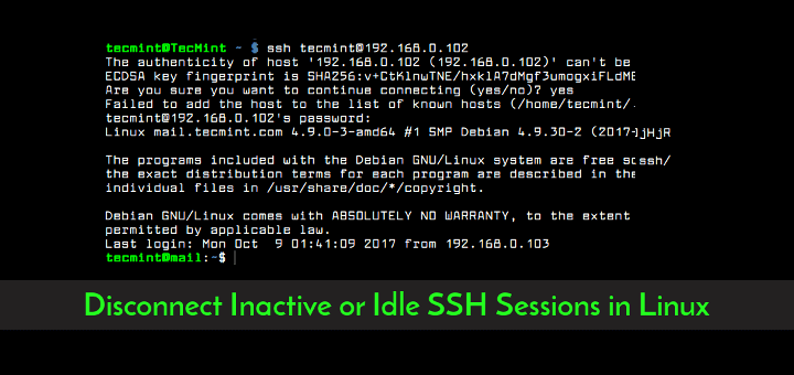 Auto Disconnect Idle SSH Sessions