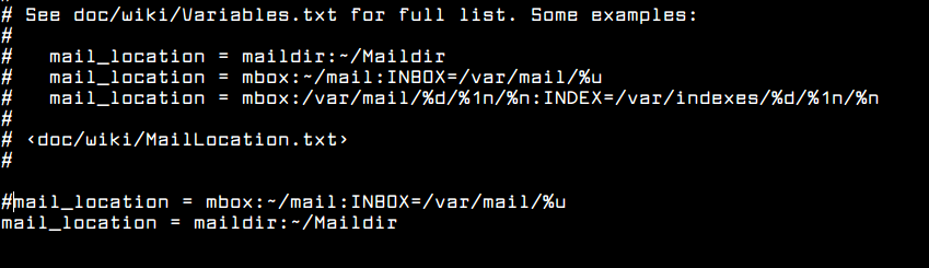 Configure Postfix Maildir