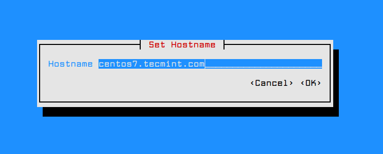 Set Hostname in CentOS 7