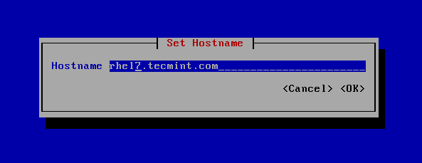 Set Hostname in RHEL 7