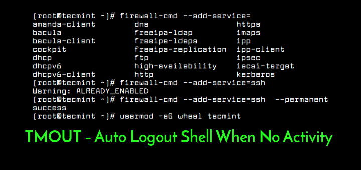 Tmout Auto Logout Linux Shell