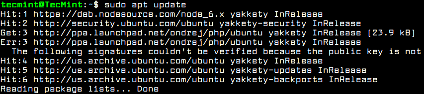Update Ubuntu Server
