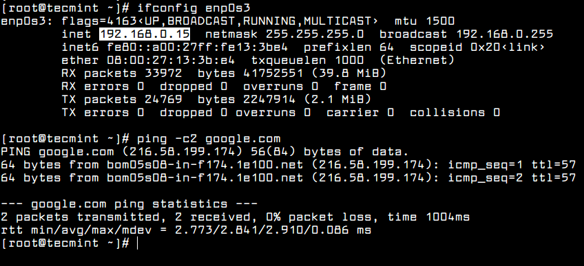 Verify Network Configuration