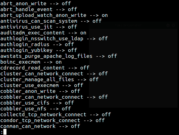 Check SELinux Boolean Values