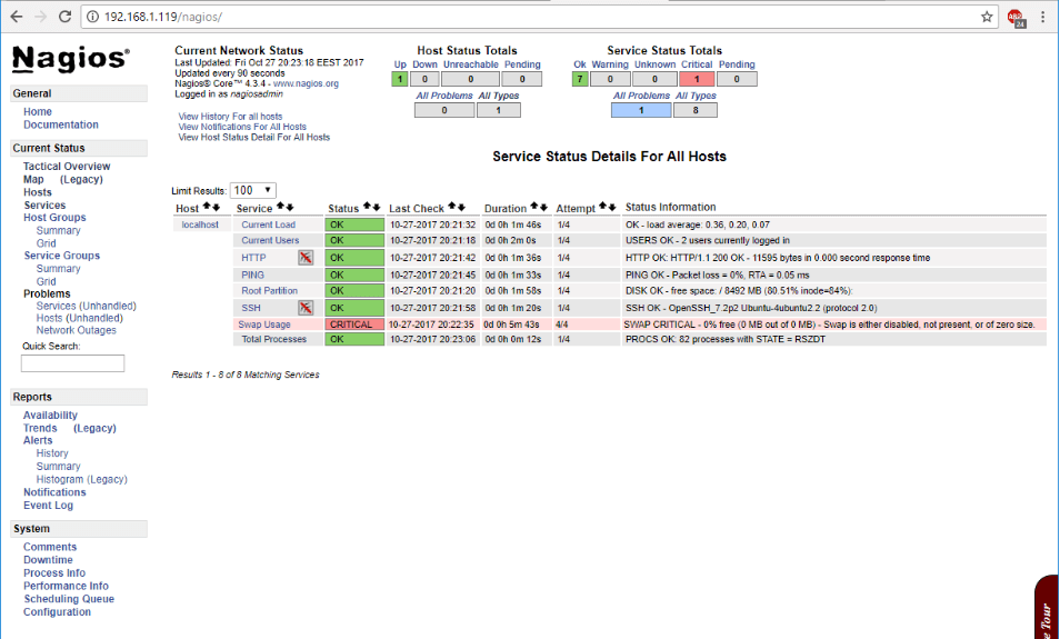 Check Host Services