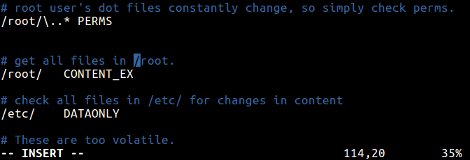 Configure Aide Rules for Filesystem