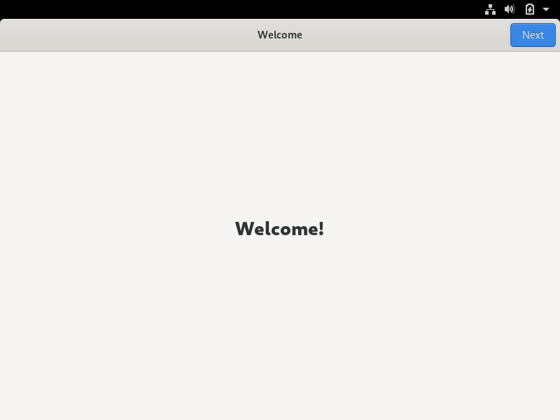 Fedora Welcome Screen