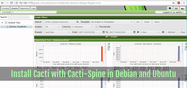 Install Cacti with Cacti-Spine in Debian and Ubuntu