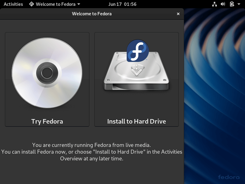 Install Fedora to Hard Drive