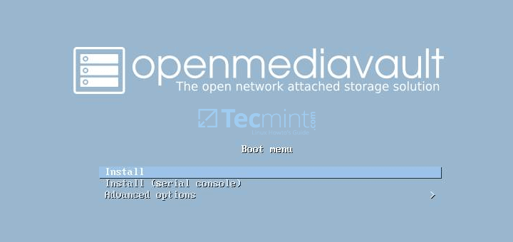 Install OpenMediaVault NAS Storage