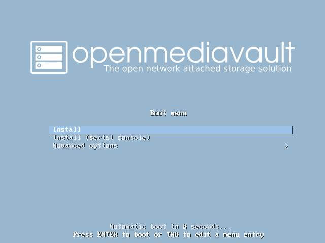 Install OpenMediaVault