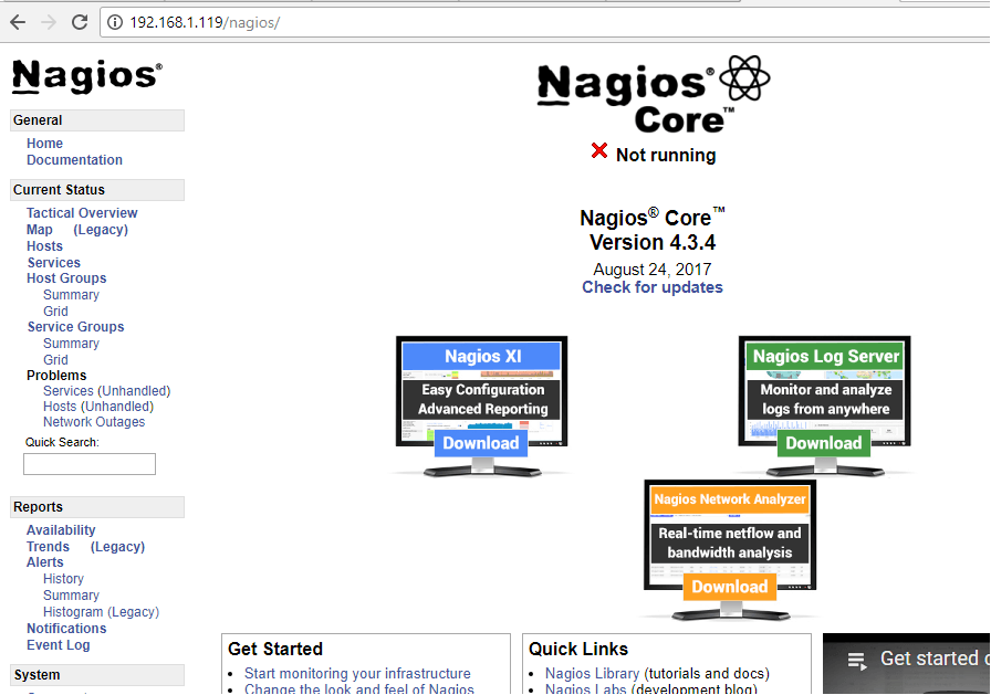 Nagios Core Dashboard