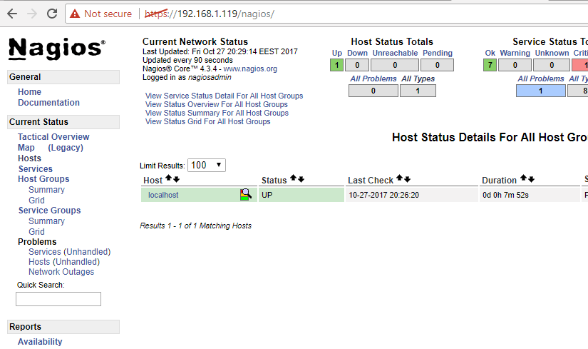 Nagios HTTPS Dashboard