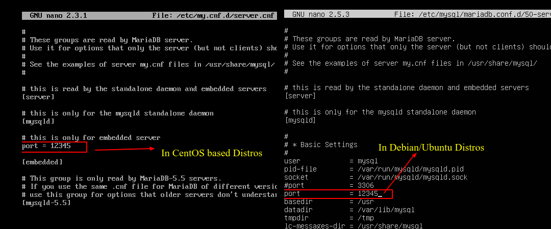 Change MySQL Port on CentOS and Ubuntu