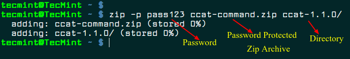 Create Password Protected Zip File