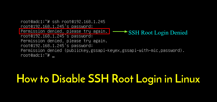 Disable SSH Root Login in Linux