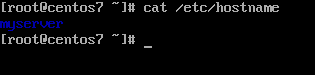 Display CentOS 7 Hostname