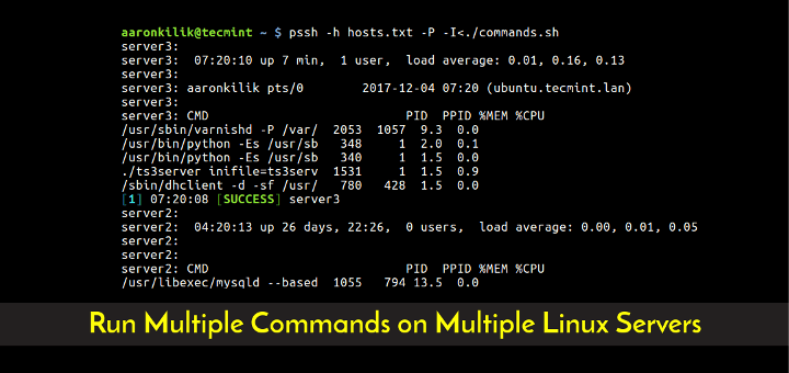 Run Multiple Commands on Multiple Linux