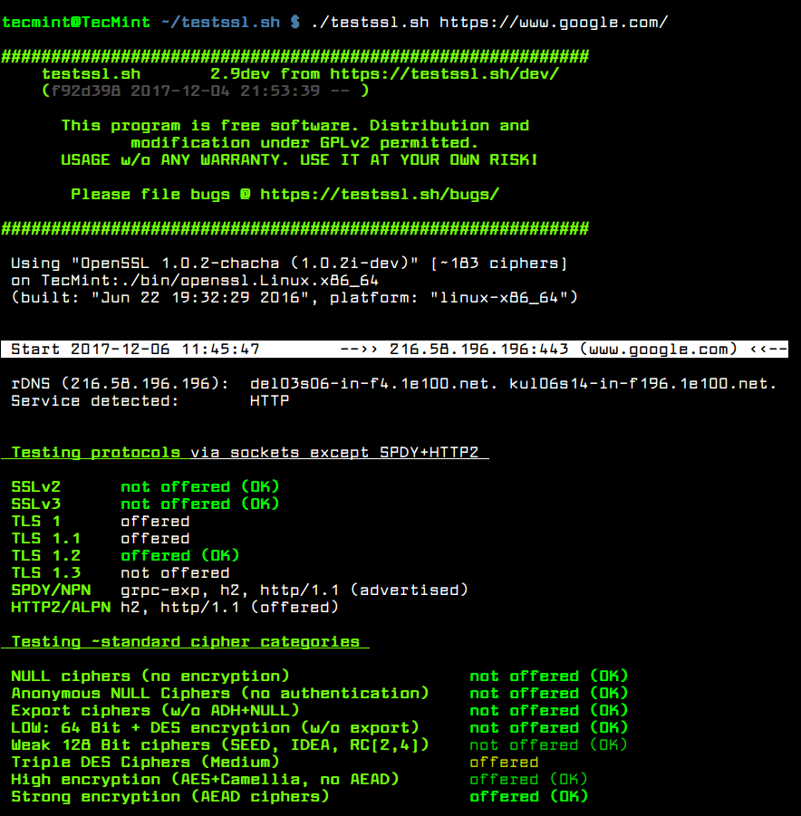 Test SSL TLS Encryption