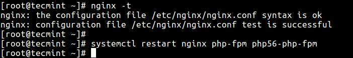 Verificar la configuración de Nginx