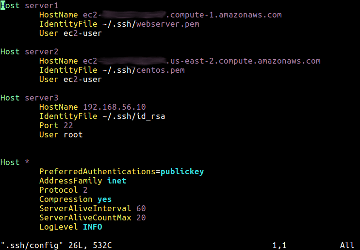 SSH Hosts Aliases File