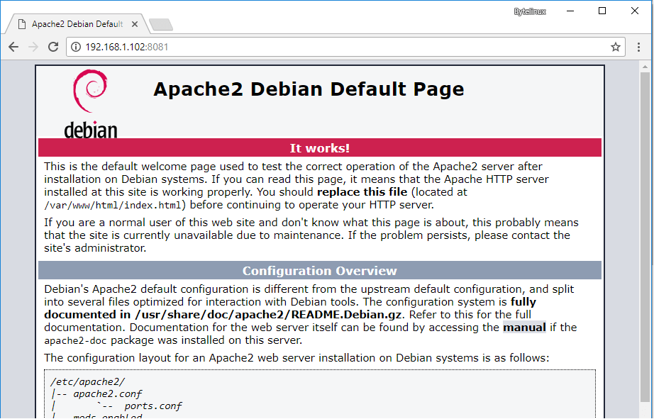 Apache Default Page on Debian and Ubuntu