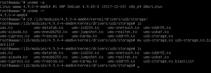 Block USB in Debian and Ubuntu